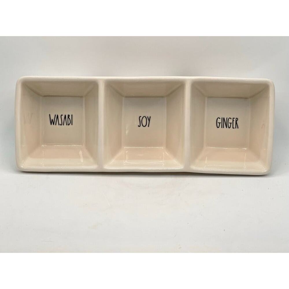 Rae Dunn Wasabi Soy Ginger Condiments Tray